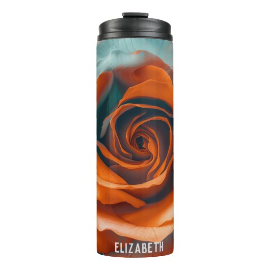 美しいバラモデランズデイパーソナライズされた タンブラー (正面)