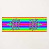 美しいバランスブレスレインボーイナーズインテンツ ヨガマット (正面(横))