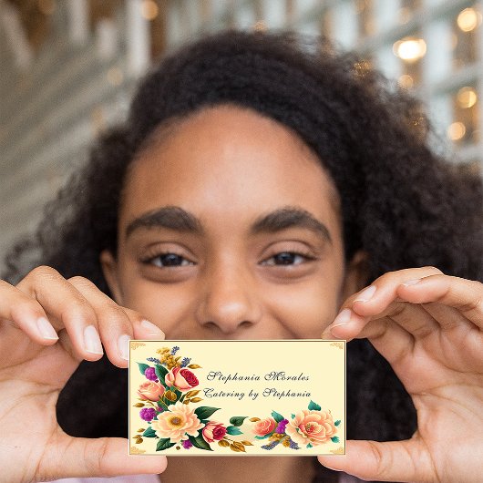 美しいバラヴィンテージスタイル 名刺