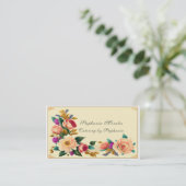 美しいバラヴィンテージスタイル 名刺 (スタンド正面)