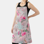 美しいバラヴィンテージ紙テクスチャ エプロン (インサイチュ)