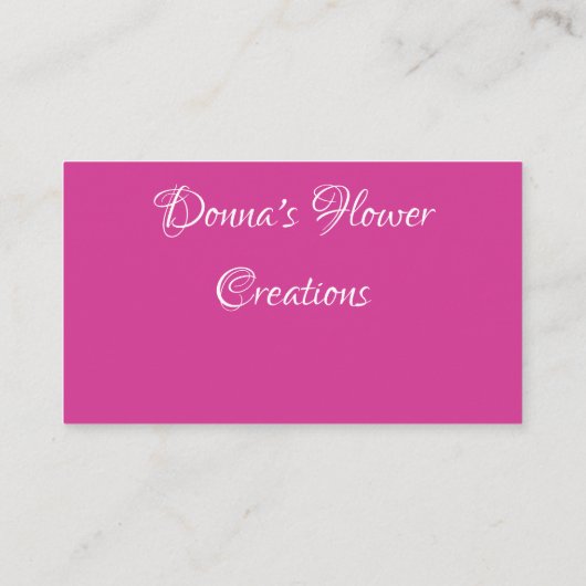 美しいバラ名刺 名刺 (裏面)