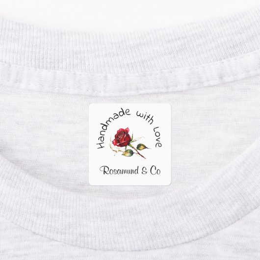 美しいバラ手作り愛パーソナライズされた ラベル (貼付)