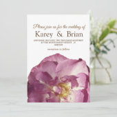 美しいバラ結婚写真のカード 招待状 (スタンド正面)