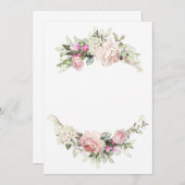 美しいバラ結婚式招待状テンプレート 招待状 (正面/裏面)