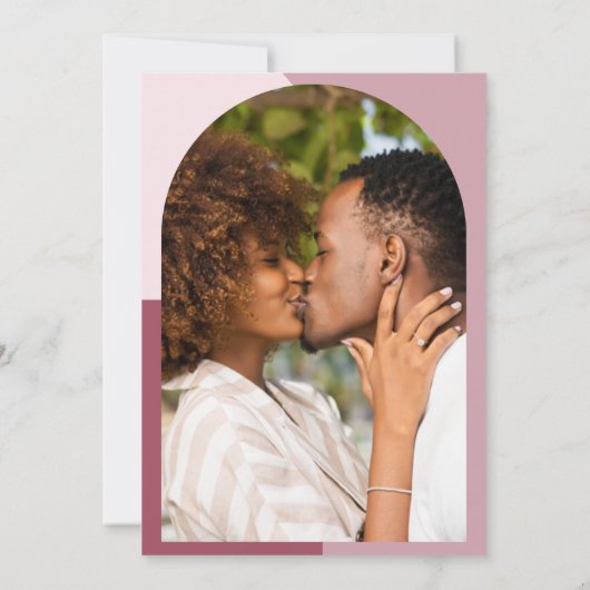 美しいバラ結婚2枚 招待状 (裏面)