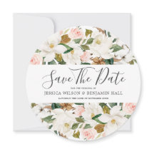 美しいバラ色と白の水彩花のウェディング