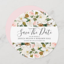 美しいバラ色と白の水彩花のウェディング