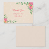 美しいバラ花ありがとう ノートカード (正面/裏面)