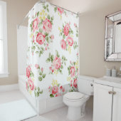 美しいバラ花柄、小さなフローラbouqu シャワーカーテン (インサイチュ)
