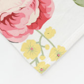 美しいバラ花柄、小さなフローラbouqu フリースブランケット (角)