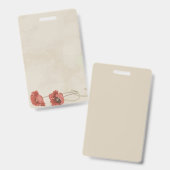 美しいバラ花 バッジ (Front & Back)