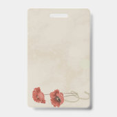 美しいバラ花 バッジ (Front)