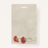 美しいバラ花 バッジ (正面)