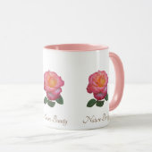 美しいバラ花 マグカップ (正面右)