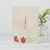 美しいバラ花 招待状 (スタンド正面)