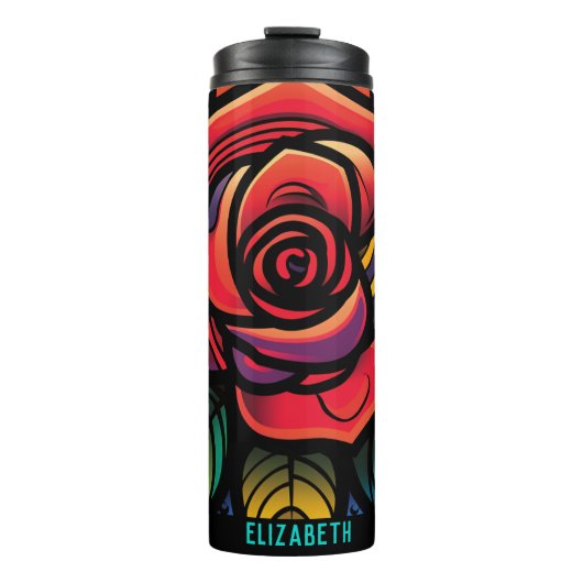 美しいバラ誕生日ギフトアイディア熱タンブラー タンブラー (正面)