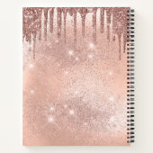 美しいバラ金ゴールドグリッター化粧品アポイントメント ノートブック (裏面)