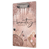 美しいバラ金ゴールドグリッター化粧料  クリップボード (左)