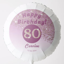 美しいバラ金ゴールドグリッター80th誕生日パーティー バルーン