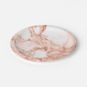 美しいバラ金ゴールドスパークルマーブルパターン ペーパープレート (アングル)