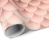 美しいバラ金ゴールドピンクグリッターマーメイドはかりで測 ラッピングペーパー (ロールコーナー)