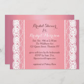 美しいバラ金ゴールドブライダルシャワー招待 招待状 (正面/裏面)