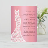 美しいバラ金ゴールドブライダルシャワー招待 招待状 (スタンド正面)