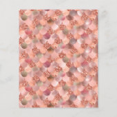 美しいバラ金ゴールドマーメイドベビーシャワー招待状 (裏面)