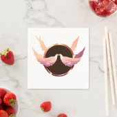 美しいバラ金ゴールドラブドーブ スタンダードカクテルナプキン (インサイチュ)