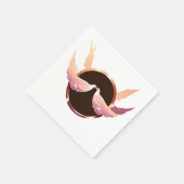 美しいバラ金ゴールドラブドーブ スタンダードカクテルナプキン (角)