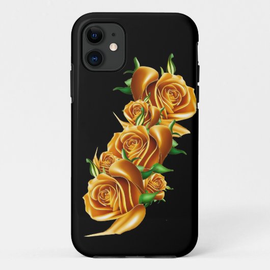 美しいバラ金ゴールド花 Case-Mate iPhoneケース (裏面)