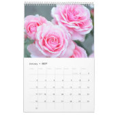 美しいバラ カレンダー (1月 2027)