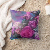 美しいバラ クッション (ブランケット)