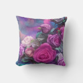 美しいバラ クッション (正面)
