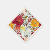 美しいバラ スタンダードカクテルナプキン (角)