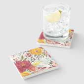 美しいバラ ストーンコースター (横)