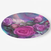 美しいバラ ペーパープレート (アングル)