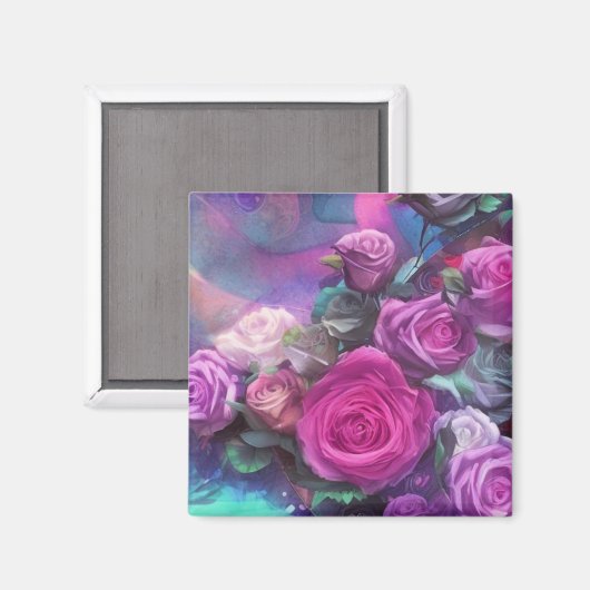 美しいバラ マグネット (正面/裏面)