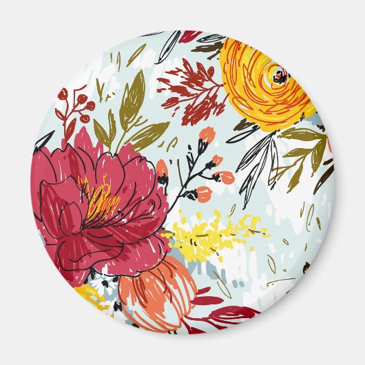 美しいバラ マグネット (正面)