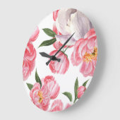美しいバラ ラージ壁時計 (傾斜)