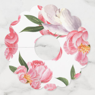 美しいバラ ワイングラスタグ