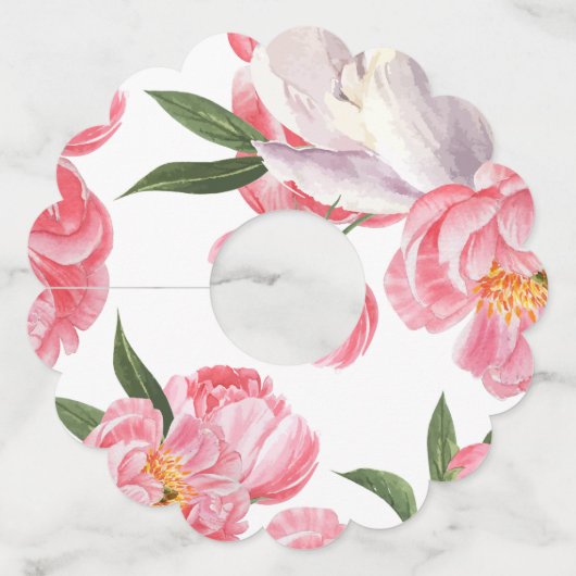 美しいバラ ワイングラスタグ (正面)