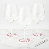 美しいバラ ワイングラスタグ (セット)