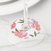 美しいバラ ワイングラスタグ (クローズアップ)