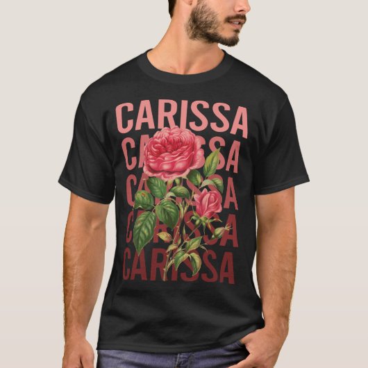 美しいバラ- Carissa名 Tシャツ (正面)