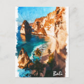 美しいバリインドネシアヴィンテージトラベル ポストカード (正面)