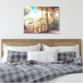 美しいバルコニーシーナリービューア絵を描ート キャンバスプリント (インサイチュ (寝室))