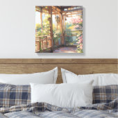 美しいバルコニーシーナリービューア絵を描ート キャンバスプリント (インサイチュ (寝室))