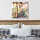 美しいバルコニーシーナリービューア絵を描ート キャンバスプリント (インサイチュ (寝室))